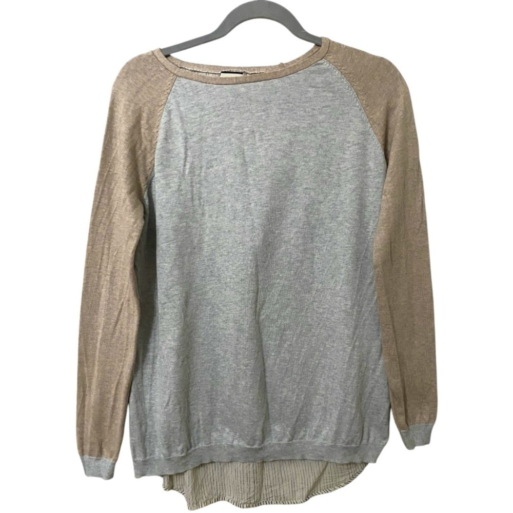 NOA NOA Knitwear Women's Gray and Tan Pull Over Sweater